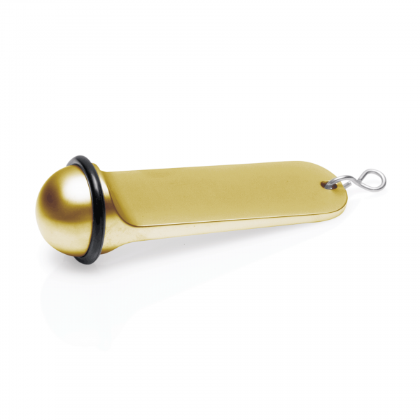 Schlüsselanhänger ohne Gravur, 11 cm, goldfarben,