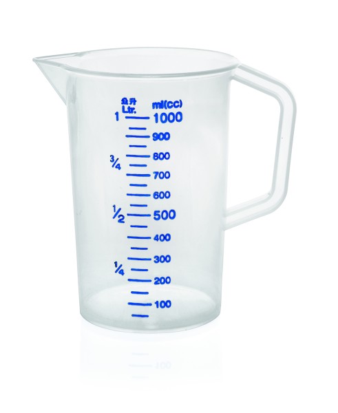 Messbecher, Kunststoff, 0,5 - 5,0 Liter wählbar, 100 ml Skalierung