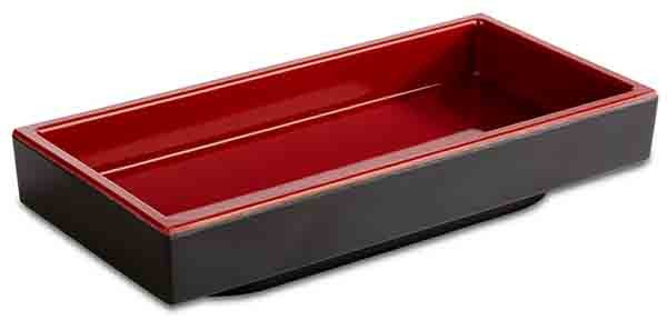 Bento Box -ASIA PLUS-, 6 Größen wählbar (Inhalt: 0,10 - 1,40 ltr.), verschiedene Formen wählbar, rot