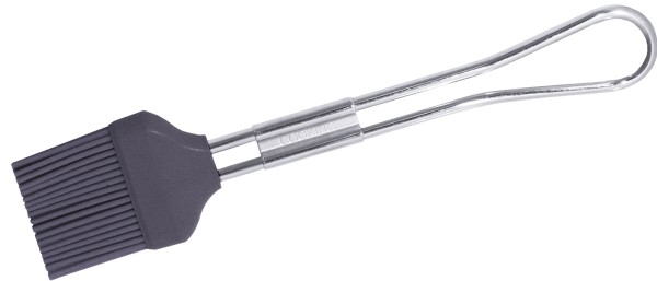 Silikon-Backpinsel, Fettpinsel, 21 cm Länge, Edelstahl/Silikon