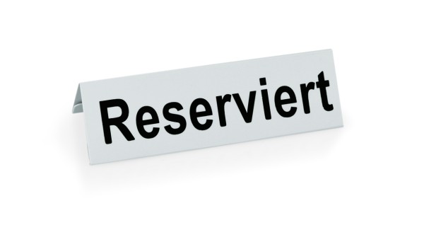Reserviertschild, 12 x 4 x 4 cm, Kunststoff