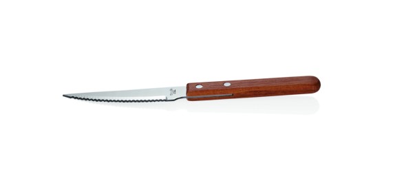 Steakmesser mit Holzgriff, 21 cm, Chromstahl