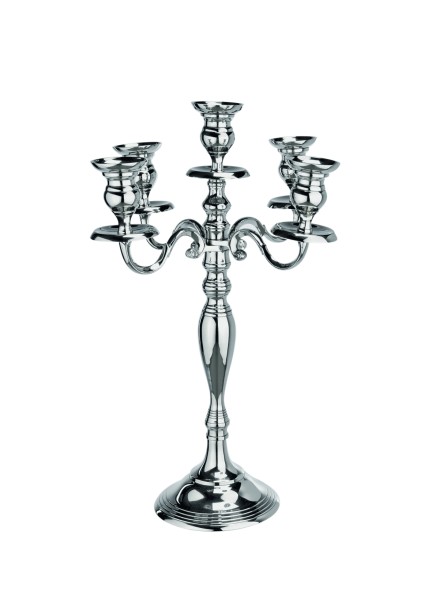 Kerzenhalter, 5-flammig, 60 cm, Aluminium,