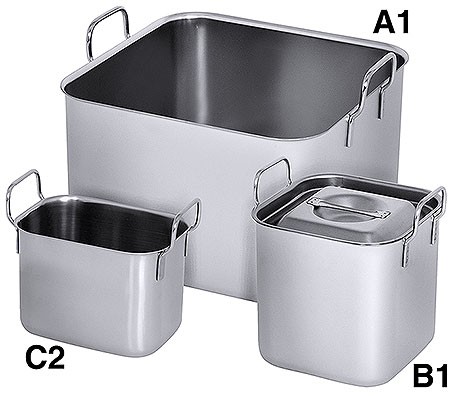 Bain-Marie-Einsatz, Behälter, Serie A, 4-13 Liter wählbar, Deckel separat 